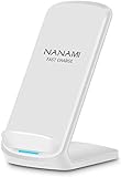 NANAMI Fast Wireless Charger, 7.5W induktions ladegerät für iPhone12/11/X/XS/XS Max/XR/8/8Plus,10W Qi Induktive Ladestation Schnellladestation für Samsung Galaxy S21 S20 S10 S10e S9 S8 S7 Note10/9
