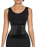 ZOUYUE Bauchweggürtel, verstellbar Fitnessgürtel Fitness Gürtel, Bauchweggürtel Taille Trimmer Taillenmieder Gürtel Taillengürtel für Damen Herren(schwarz,S)