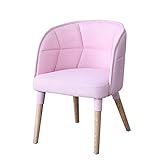 QinWenYan Lehnstühle Nordic Hotel High End Möbel Soft Pack Rückenlehne Sessel Büro Besprechungsstuhl für Wohnzimmer (Farbe : Pink, Size : 60x52x80cm)