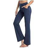 MEITING Hosen Damen Mode Frauen Einfarbig Freizeithose Lange Hose mit weitem Bein,Trainingshose Damen Jogginghose High Waist Sporthose Lang Sweathose Laufhosen Baumwolle Yog