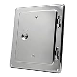 Edelstahlkamintüre 210 x 140 ohne Stutzen Kamintür Kamin Schornstein Schornsteintür E