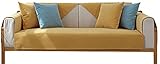 Sofa Schutz Abdeckung,Gesteppter Sofabezug, wasserdichter Möbelschutzbezug, geeignet für Liegesessel, L-förmig, U-förmig, Ledersofas usw.,Gelb,90*70