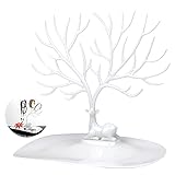 Jewelry Organiser Tree Schmuckständer Baum-design Schmuck Halter Hirsch Baum Armband Halskette Halter Weiß Schmuckbaum Halskettenhalter Baum-design Für Ohrringe Armbänder Halsketten Ring