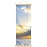 Yastouay A4 Posterleiste, 21cm Magnetisch Posterschiene, Poster Bilderrahmen, Holz Bilderleiste, Magnetischer Bild Posterhänger, Eiche Fotorahmen mit eingebauten starken Magneten für Poster B