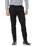 Perry Ellis Herren Slim Fit Total Stretch Resist Spill Chino Freizeithosen, Schwarz/Dhb, 31W / 32L