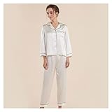 ZHIHUI Seide Homewear Set Maulbeerseide Pyjamas Fashion Casual High-End Damen Pyjama Set (Color : A9, Size : XL)