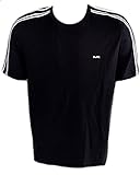 Michael Kors Mens 100% Cotton Black MK Logo Crew Neck T Shirt (Large)