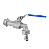JIANHE 3/4 Zoll Kugelhahn Edelstahl V4A.Auslassventil Gartenbewässerungsventil Anti-Rost-Wasser-Rohrverbinder Wasserhahn Ex