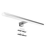 Aourow LED Spiegelleuchte Bad Spiegel Lampe 10W 820lm 50cm Neutralweiß 4000K,3 in 1 spiegellampe Badezimmer/Badleuchte/IP44 230V,Nickel-Chromstahl LED Schrankleuchte,Produktlänge:500
