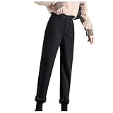 Damen Winter Jeans Fleece Gefütterte Denim Leggings,Gefüttert Thermojeans Jeans Leggings Damen,Winter Double Fleece Lined Jeggings Lose Streetwear Jeans Schlagj