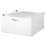 Xavax Trockner-/Waschmaschinen-Untergestell mit Schublade, 61x60cm (Unterbau-Sockel mit Schubfach, 33,2cm Höhe) Waschmaschinen-Podest/Erhöhung weiß