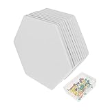 12 Stück Akustikpaneele Schalldämmung Dämmung Absorptionsplatte Hexagon Form hohe Dichte Schallplatten Akustische Behandlung für Home Office (weiß)