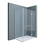 Sogood Eck-Duschkabine Eckdusche Rav04K 90x120x190cm Glasdusche ESG-Sicherheitsglas Klarglas inkl. Easy-Clean-Beschichtung