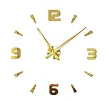 YYJYSM Wanduhr Funk Wanduhr Bahnhofsuhr Wanduhr Uhren 3D-Stereo-Acryl-Spiegelaufkleber Wohnzimmer Schlafzimmer Moderne dekorative,A(Farbe:B) Für Wohnzimmer/Büro/Haus/Küche Dekor (Color : A)