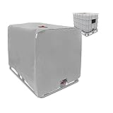 IBC Tank Abdeckung, Abdeckplane für Wassertank 1000L, IBC Container Cover, Wassertank IBC Behälterabdeckung für IBC-Tank Behälter Container Regenwassertank (Grau)