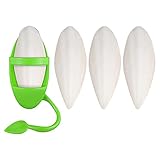 POPETPOP Sepiaschale 4 Pack - Große Tintenfisch Knochen mit Halter für Vögel Sittich Schnecken Turtles Schildkröte- 5. 5 Z