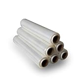 6 Rollen-Stretchfolie-Palettenfolie-Wickelfolie 23my 500mm 2kg (transparent)