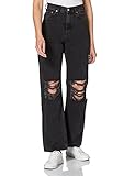 Dr. Denim Damen Echo Jeans, Beton Schwarz Gerissen, 27/30