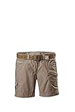 G.I.G.A. DX Damen Shorts Hira, Bermuda mit Gürtel, kurze Hose für Frauen mit praktischen Taschen, champagner, 38