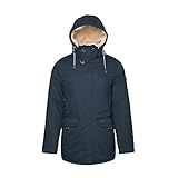 NSXKB. Warme Baumwollkleidung Herrenjacke Business Casual Mittellange Verdicken Mantel Lammwolle In Hut (Color : Blue, Size : 50 Code)