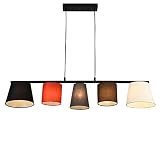 lux.pro Design Hängeleuchte Pendelleuchte 5-flammig Schwarz Gold Hängelampe Leuchte S
