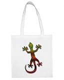 Jutebeutel Gecko- Tier- Dschungel- Eidechse- Natur- TROPISCH- Tropen- LEGUAN- SAUGNÄPFE Baumwolltasche Eink