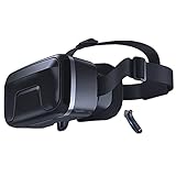 YDZSBYJ VR Headset Brille, 3D-Filme Gaming Virtual Reality Goggles Für Android-Smartphones, HD-All-in-One-Kopfbrille, Kompatibel Mit 3,5-6,4 Zoll (Color : Black, Size : B)