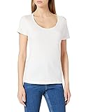 edc by ESPRIT Damen 041CC1K305 T-Shirt, Off White (110), M