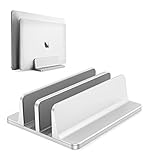 Laptop Ständer aus Aluminium CouHap Verstellbarer Vertikalen Platzsparender Ständer für MacBook Pro/Air, Notebook und Samsung Tablet Ultrabook, L