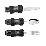 Adaptive Utensilien 3-teilige Breite Und Nicht Gewichtete Küchen-Set, Anti-Shake-rutschfeste Griffe Für Arthritis, Menschen Mit Begrenzter Fingerfertigkeit Oder Älterer Nutzung ( Size : Three piece )