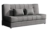 Schlafsofa Sonik mit Bettkasten, Couch mit Schlaffunktion, 3 Sitzer Sofa, Bettsofa, Farbauswahl, Polstersofa, Schlafsofa, Couchgarnitur (Chester 18)