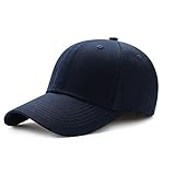 Rokmym Baseball Cap Unisex Kappe Outdoor Baseball Cap Verstellbar Mützen Reine Farbe Baseboard Baseballkappe (Marine)