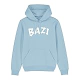 Du Hirsch Herren Hoodie Bayerisch Bazi Hellblau XS