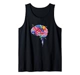 bunte Gehirnliebeswissenschaft Mensch Anatomie Gehirn Tank Top