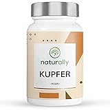 naturally Kupfer-Tabletten Mit 2mg Kupfer - 180 Tabletten - Hochdosiertes Nahrungsergänzungsmittel - Hoch Bioverfügbares Kupferbisglyzinat - Copper Supplement - Veg
