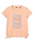 Scotch & Soda R´Belle Girls Short Sleeve Tee in Organic Cotton with Side Knots T-Shirt, Coral Rock 3620, 10