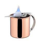 APS Mini Feuerzangenbowle Set, 2 Edelstahl Becher im Kupfer-Look, Punschgefäß, 2 Mini-Feuerzangen, Zuckerzange, 50 Mini-Zuckerhü