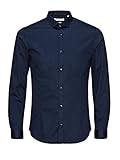 JACK & JONES Herren Jjprparma Shirt L/S Noos Businesshemd, Navy Blazer, S EU