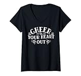 Damen Lustige Cheerleading-Grafik für Cheer Girls Cheerleader T-Shirt mit V