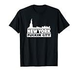 Skyline von New York Fuckin City T-S