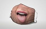 Schmelterland Mundmaske Zunge rausgestreckt waschbar Maske Zungenmask