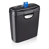 alpina Aktenvernichter/ Schredder Kreditkarten - Papierschredder - Streifen - mit Auffangbehälter - Überhitzungsschutz - Leise - 230V - 190W - Schw