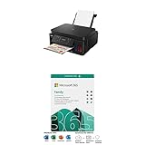Canon PIXMA G6050 MegaTank Drucker nachfüllbares Tintenstrahl Multifunktionsgerät DIN + Microsoft 365 Family | Dow