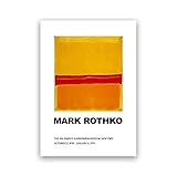 Mark Rothko abstrakte Kunst Leinwanddrucke und Drucke Vintage Ausstellungswand Familie rahmenlose Leinwandbilder A1 20x30