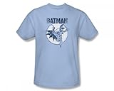 Batman - Swinging Bat Slim Fit Adult T-Shirt in hellblau, X-Large, Light B