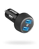 Anker PowerDrive Speed 2 39W Auto Ladegerät, 2 Port Kfz Ladegerät mit Quick Charge 3.0 und PowerIQ für Samsung Galaxy/Note/ S9, iPhone, iPad, HTC, LG, Smartphones, Tablets, Powerbank