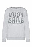SOCCX Damen Sweatshirt mit Ausbrenner-Effek