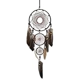 Adlerfeder Traumfänger groß 3 Eisenring Indoor Anhänger Indischer Traumfänger Anhänger Geschenk Geschenk Hochzeitsdekoration groß