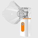 HAIO Tragbarer Verneblerbabyinhalation Zerstäuber, Mini-tragbarer Handheld-Inhalator-Zerstäuber Mesh Inhalator-Vernebler for Kinder Und Erwachsene (Color : Orange)