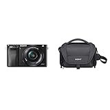 Sony Alpha 6000 Systemkamera (24 Megapixel, 7,6 cm (3%22) LCD-Display, Exmor APS-C Sensor) inkl. SEL-P1650 Objektiv schwarz & LCS-U21 Universal-Tasche für Handycam, Alpha und Cyb